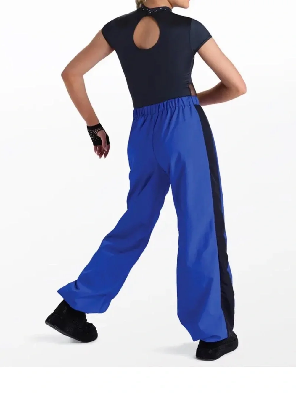 Weissman | Pound the Alarm Two Piece Royal Blue Black Hip Hop Dance Costume, MC